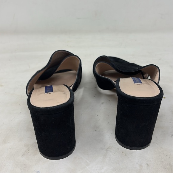 Stuart Weitzman Black Criss Cross suede heeled sandals - Picture 3 of 5